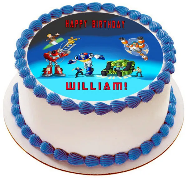 Transformers Rescue Bots (Nr1) - Edible Cake Topper OR Cupcake Topper,