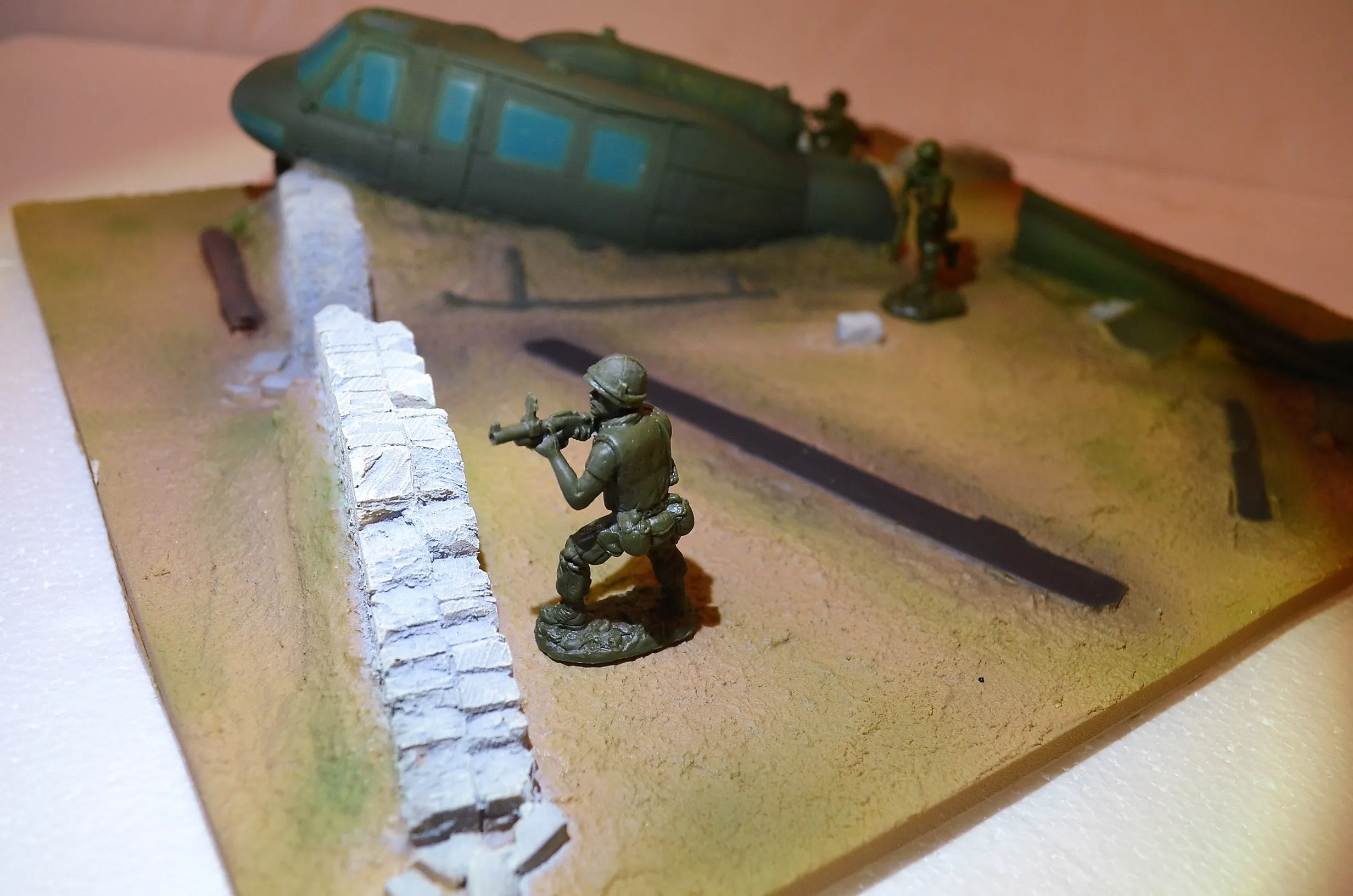 TSSD Crashed Vietnam Huey Painted TS213P