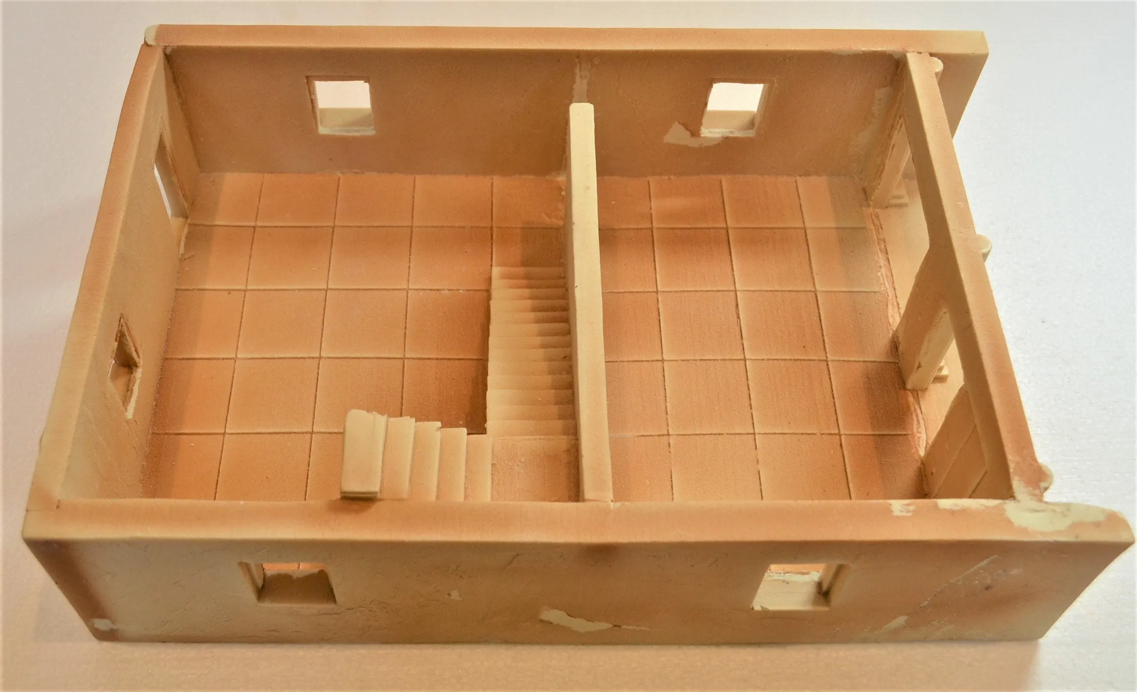 TSSD Unpainted 2-Story WWII Vietnam Building TS219UN