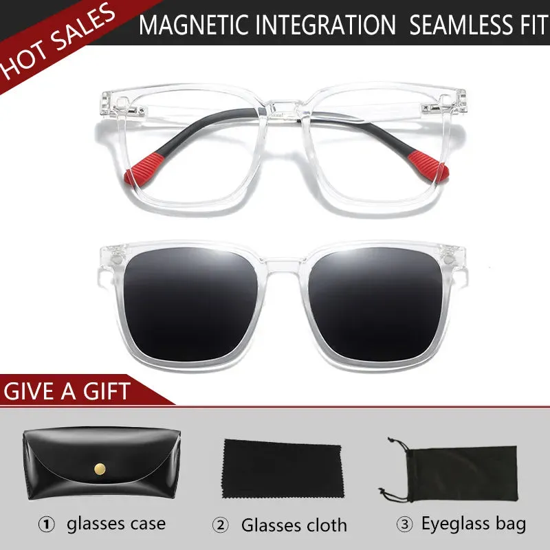 Vicky Unisex Full Rim Square Tr 90 Titanium Reading Glasses Tj2190