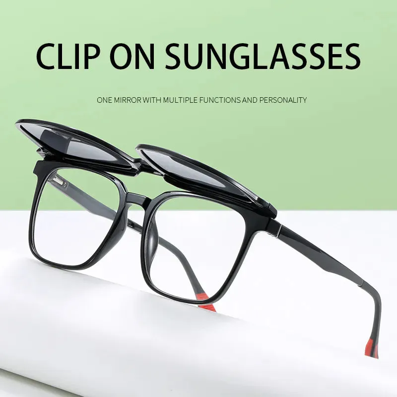 Vicky Unisex Full Rim Square Tr 90 Titanium Reading Glasses Tj2190