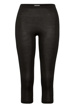 Woolen Silk W Crop Leggings | Black 71419-018