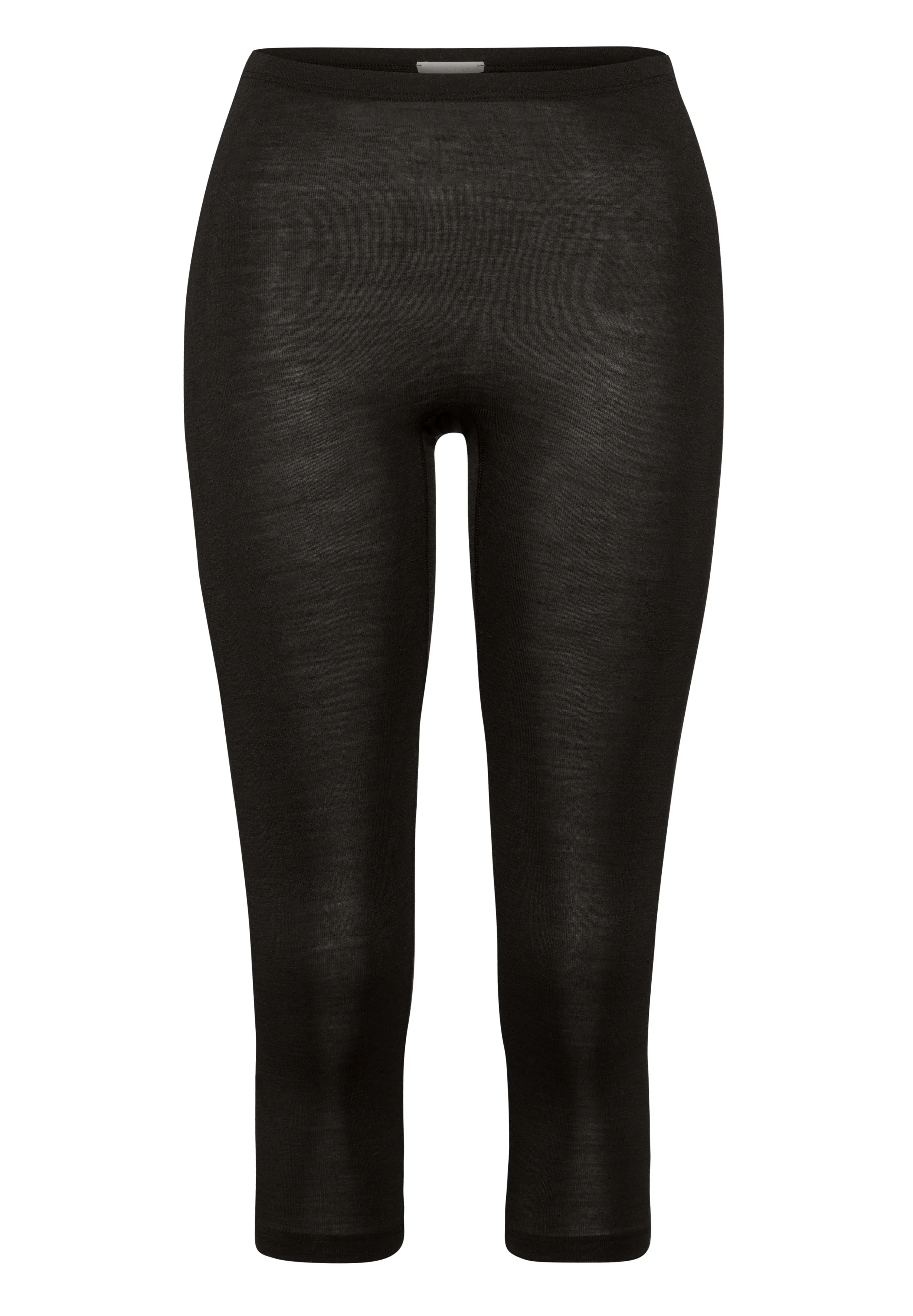Woolen Silk W Crop Leggings | Black 71419-018